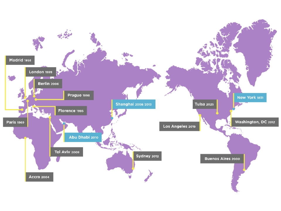 NYU's international campuses.