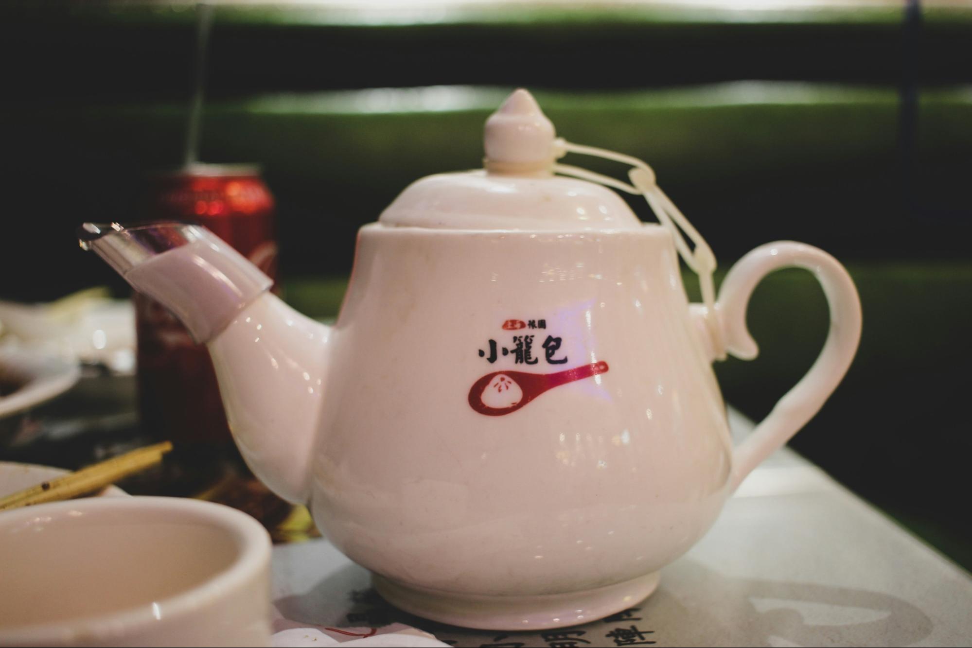 A Chinese teapot seen in a Chinese restaurant inQueens, New York.
